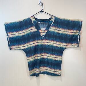 VIX PAULAHERMANY Tie  Dye  Large Kimono Beach Cover Silk Blend  Multicolor